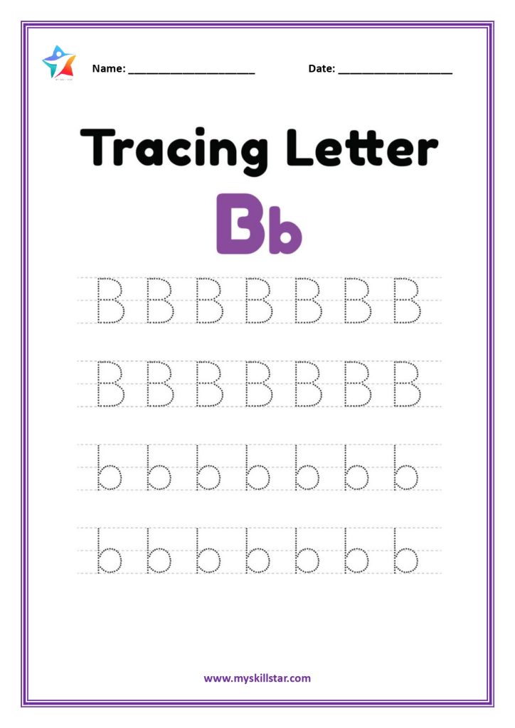tracing letter b