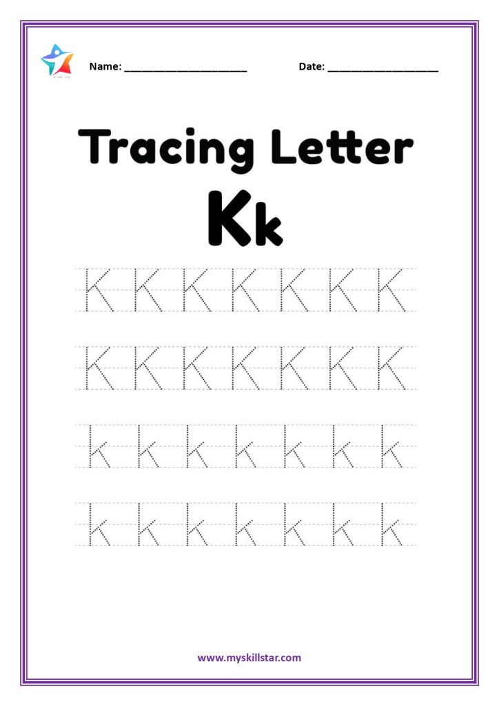 Alphatbet Tracing Worksheets letter k
