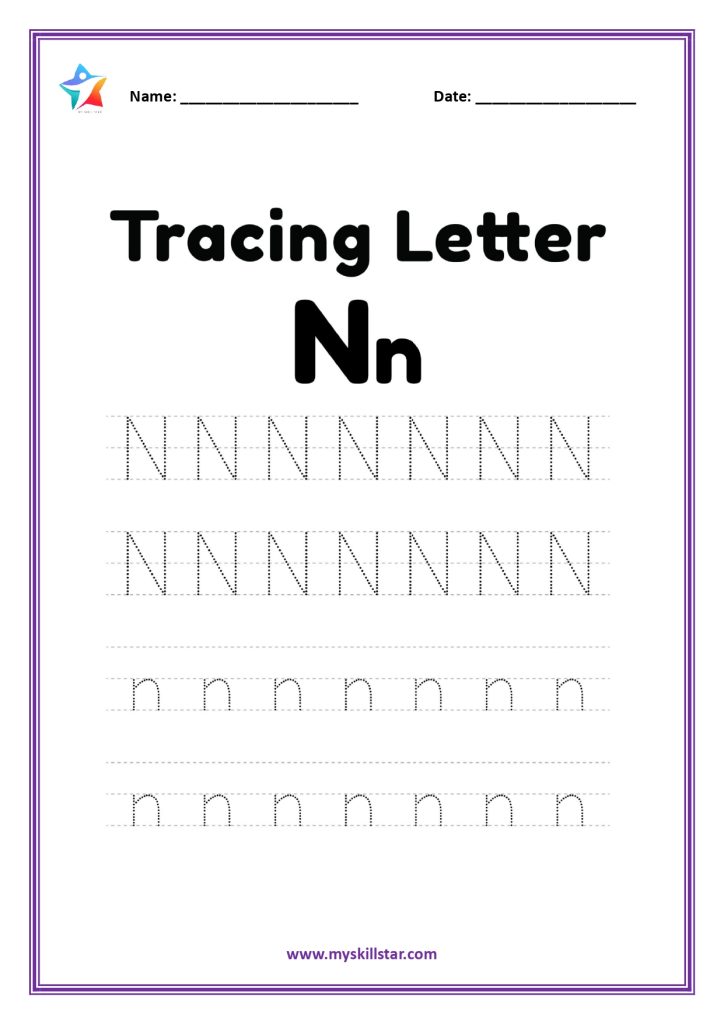 Alphatbet Tracing Worksheets letter n