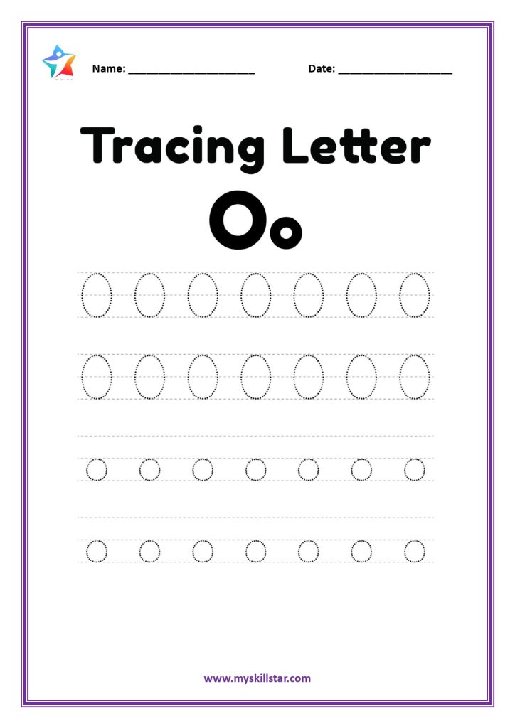 Alphatbet Tracing Worksheets letter o
