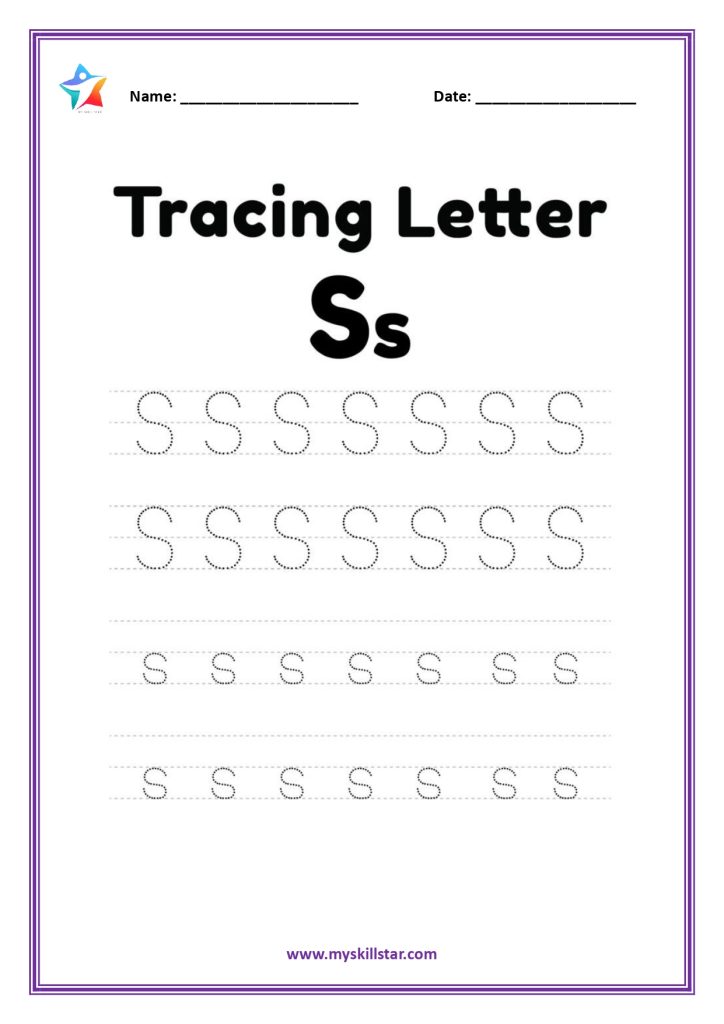 Alphatbet Tracing Worksheets letter s