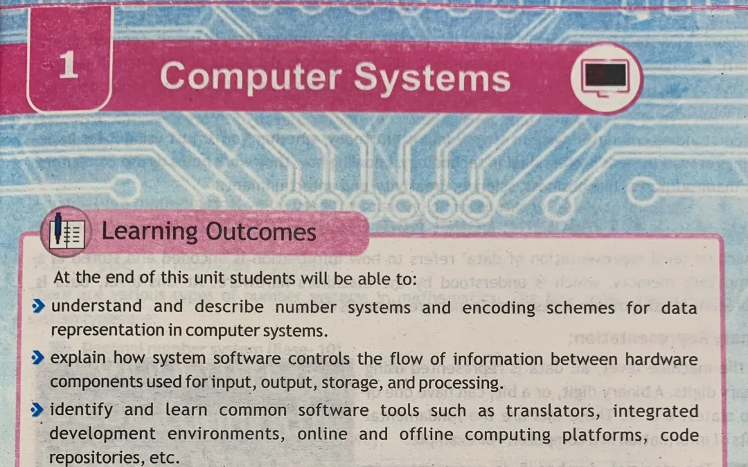 FBISE Class 10 Computer Science Unit 1: Computer Systems